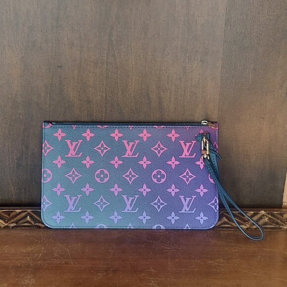 Louis Vuitton Monogram Spring in the City Neverfull MM Midnight Fuchsia Pochette - Picture 3 of 13